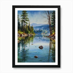 Lake In The Woods Art Print