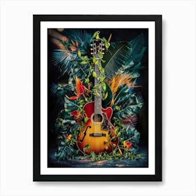 Tropical Guitar 2 Art Print