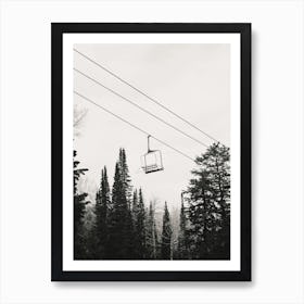 Modern Ski Lift Art Print