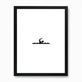 Swimming Logo print art Art Print