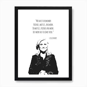 Leslie Knope Life Quote Art Print