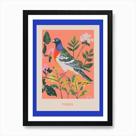 Spring Birds Poster Pigeon 6 Art Print