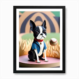 Boston Terrier-Reimagined 15 Art Print