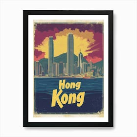 Aihrgdesign A Vintage Travel Poster Of Hong Kong Affiche