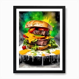 Burger Art 1 Art Print