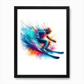 Skier Art Print