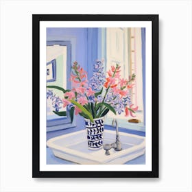 A Vase With Bluebell, Flower Bouquet 2 Art Print