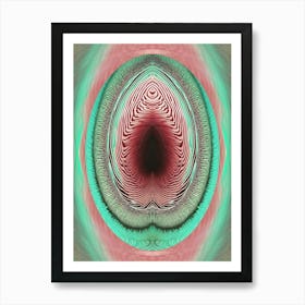 Pastel Tribe Green 2 Art Print