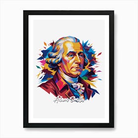 Adam Smith 2 Portrait WPAP Pop Art Art Print