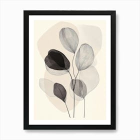 Black And White Flowers 5 Art Print