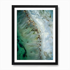 Aerial View Of A Beach Art Print