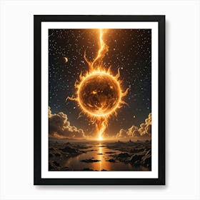 Fire Sun Art Print