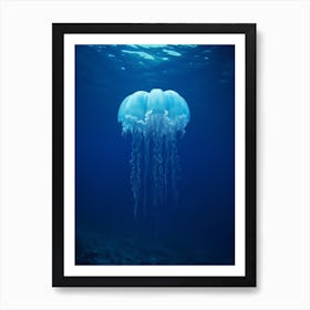Lions Mane Jellyfish Ocean Realistic 1 Art Print