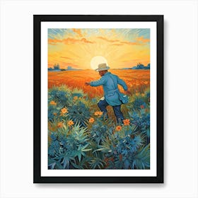 Man In A Field Art Print