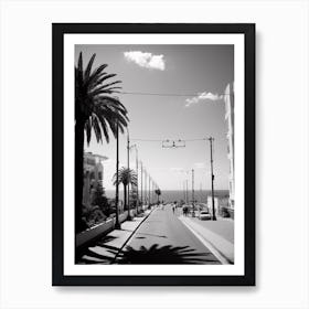 Haifa, Israel, Mediterranean Black And White Photography Analogue 4 Art Print