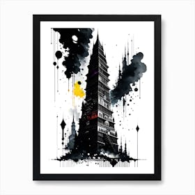 Tower Of Black Smoke Art Print