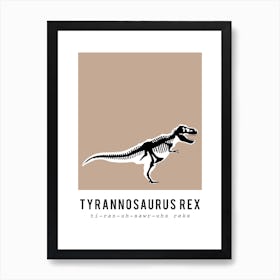T Rex, Dinosaur Boys Room Decor Art Print