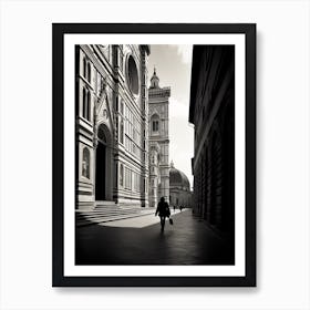 Florence, Italy, Black And White Analogue Photograph 4 Art Print