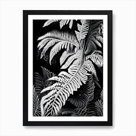 Tasmanian Tree Fern Linocut Art Print