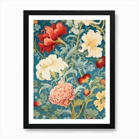 Floral Wallpaper 367 Art Print