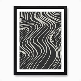 Black And White Line Art Third Art Print