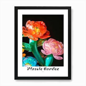 Bright Inflatable Flowers Poster Peony 4 Art Print