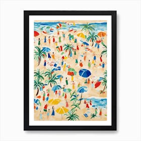 People On The Beach Art Print