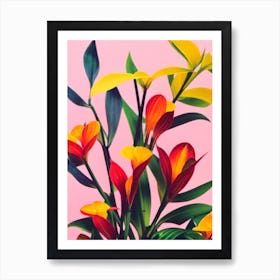 Maranta 2 Colourful Illustration Art Print