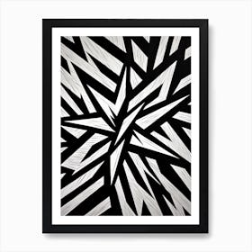 Patterns Abstract Black And White 4 Art Print