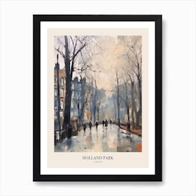 Winter City Park Poster Holland Park London 3 Art Print