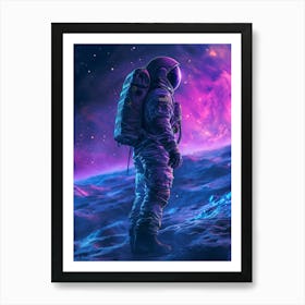 Space Astronaut In Space 2 Art Print