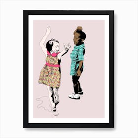 Dancing Kids Art Print