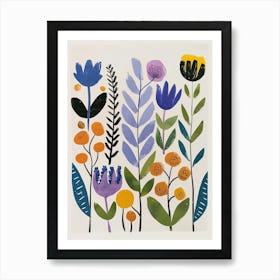 Painted Florals Lavender 2 Art Print