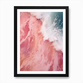 pink waves Art Print