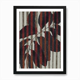 Plant And Stripes Art Print