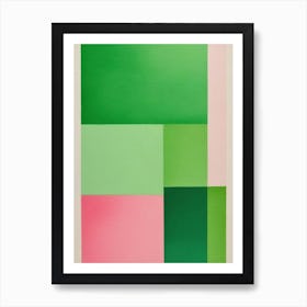 'Green And Pink' Art Print