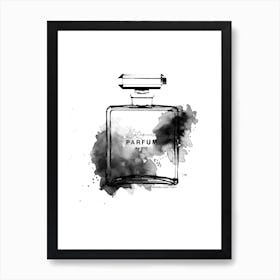Botanical Parfum Black & White Art Print