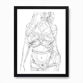 Sexy Woman Abstract Geometric (28) Art Print
