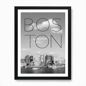 Boston Skyline North End And Financial District Art Print