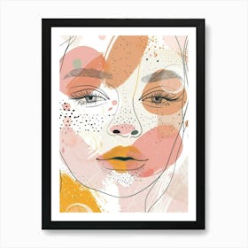 Abstract Of A Woman'S Face 13 Art Print