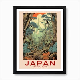 Yakushima Island, Visit Japan Vintage Travel Art 3 Art Print