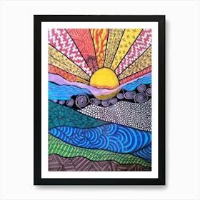 Sunset In The Sky Art Print