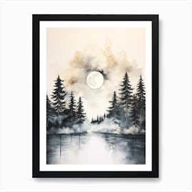 Watercolour Painting Of Black Forest   Germany 0 Art Print