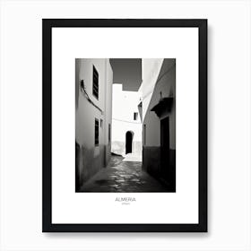 Poster Of Almeria, Spain, Black And White Analogue Photography 2 Art Print