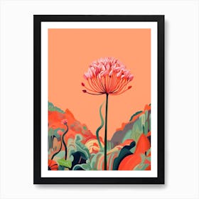 Boho Wildflower Painting Wild Leek Art Print