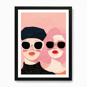 Two Women In Sunglasses 16 Art Print