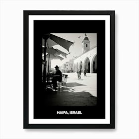 Poster Of Haifa, Israel, Mediterranean Black And White Photography Analogue 2 Art Print