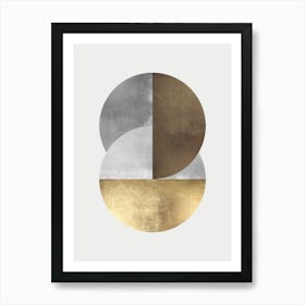 Golden geometric art 4 Art Print