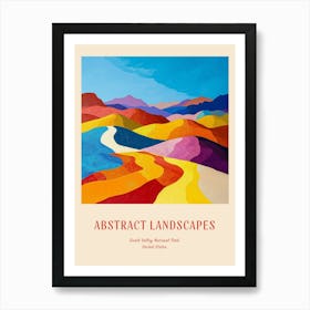 Colourful Abstract Death Valley National Park Usa 3 Poster Affiche