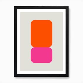 Emphatic Orange Pink Art Print